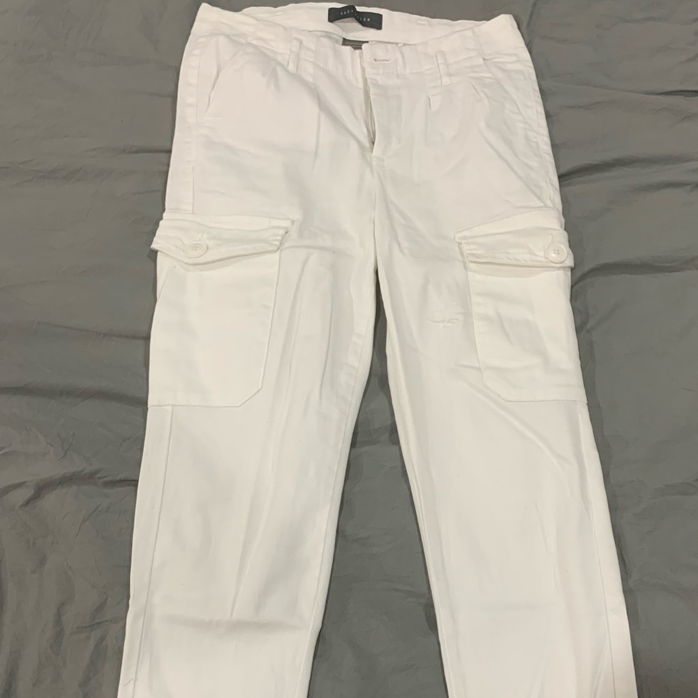 white cargo pants